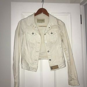 Anthropologie White Denim Jacket